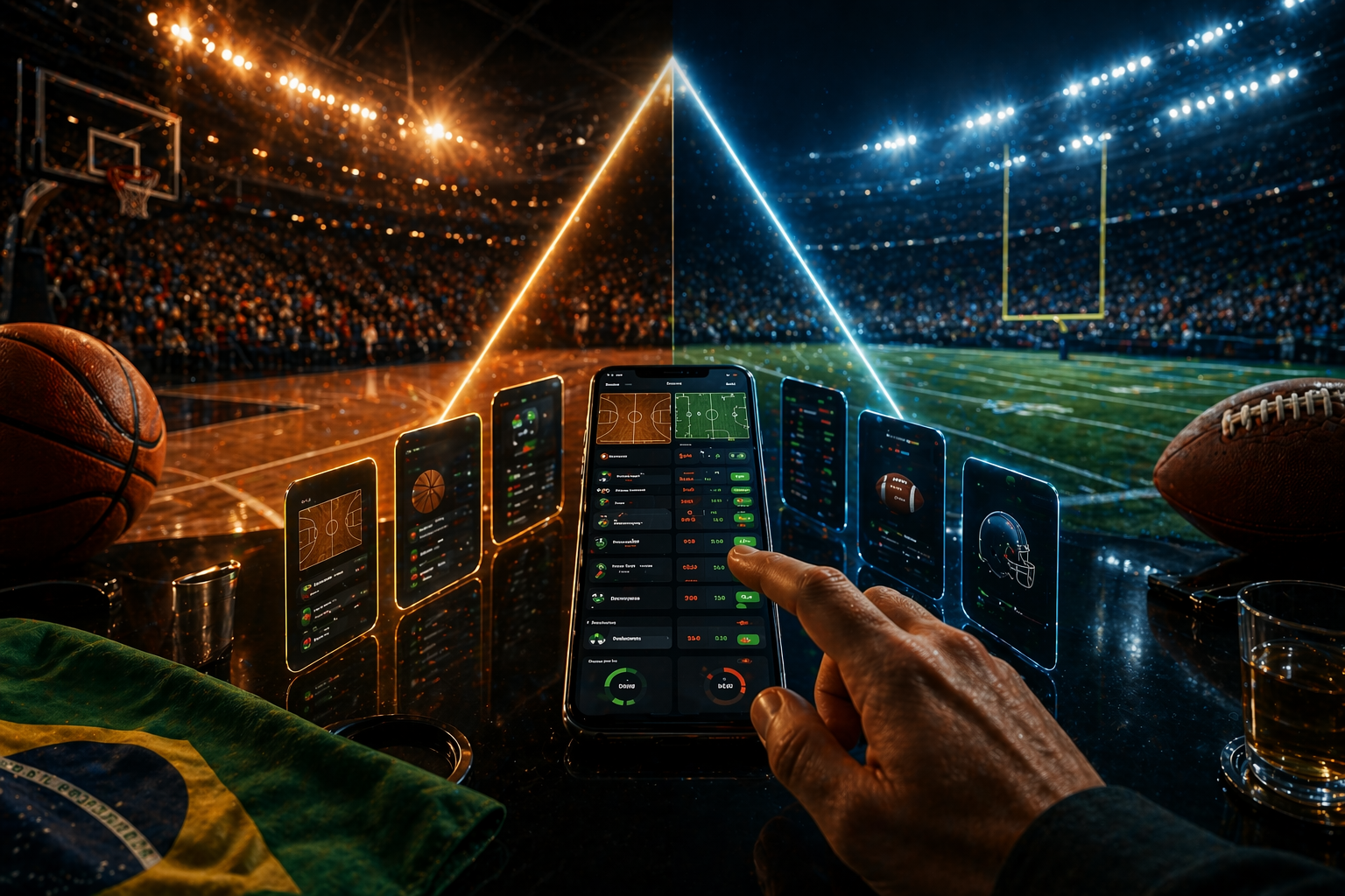 Melhor casa de apostas para NBA e NFL no Brasil: comparativo 2026