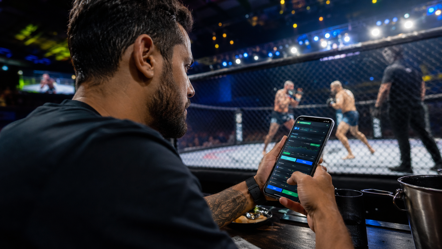 Apostas ao vivo no UFC: mercados em tempo real pelo app em 2026