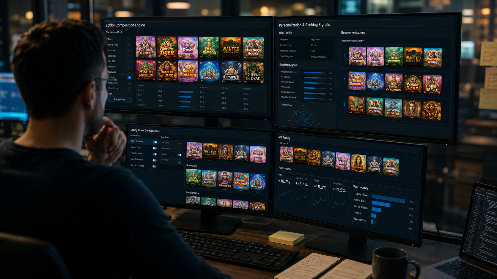 O algoritmo do lobby: como cassinos organizam centenas de jogos sem mostrar tudo ao usuário